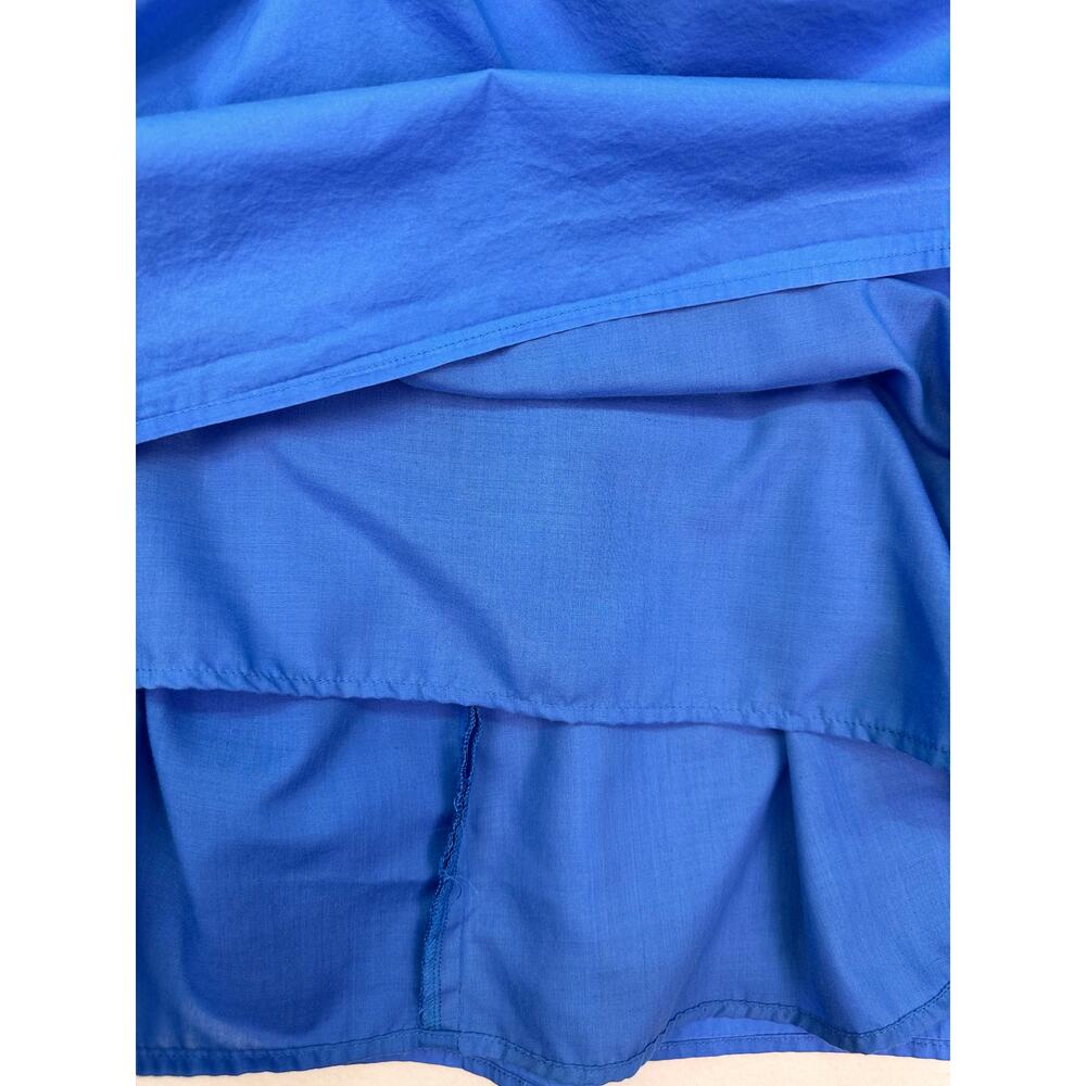 English Factory Blue Ruffled Sleeve Babydoll Mini Dress With Pockets Size Large - Picture 8 of 13